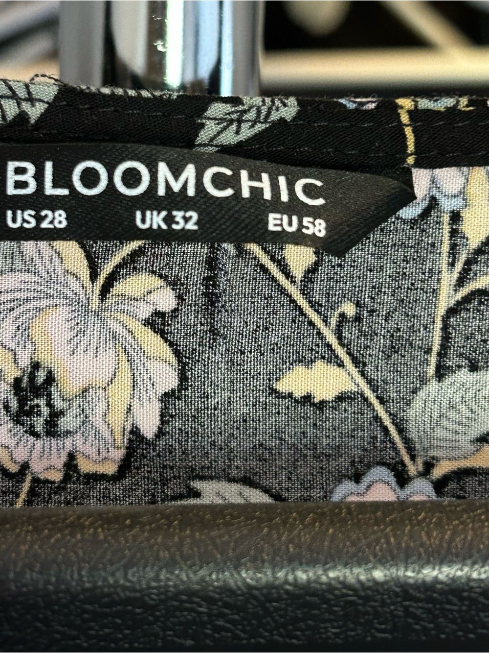 BloomChic Black Floral Print Maxi Dress with Pale Yellow & Soft Pink Blooms - Picture 4 of 9